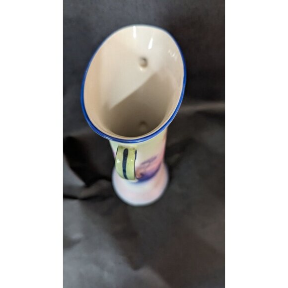 vintage Noritake Morimura Brothers Art Nouveau Double Handled Hand Painted Vase - Picture 11 of 13